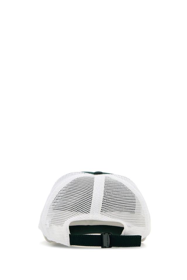 Two-tone Cotton And Mesh Baseball Cap In Green Product Image