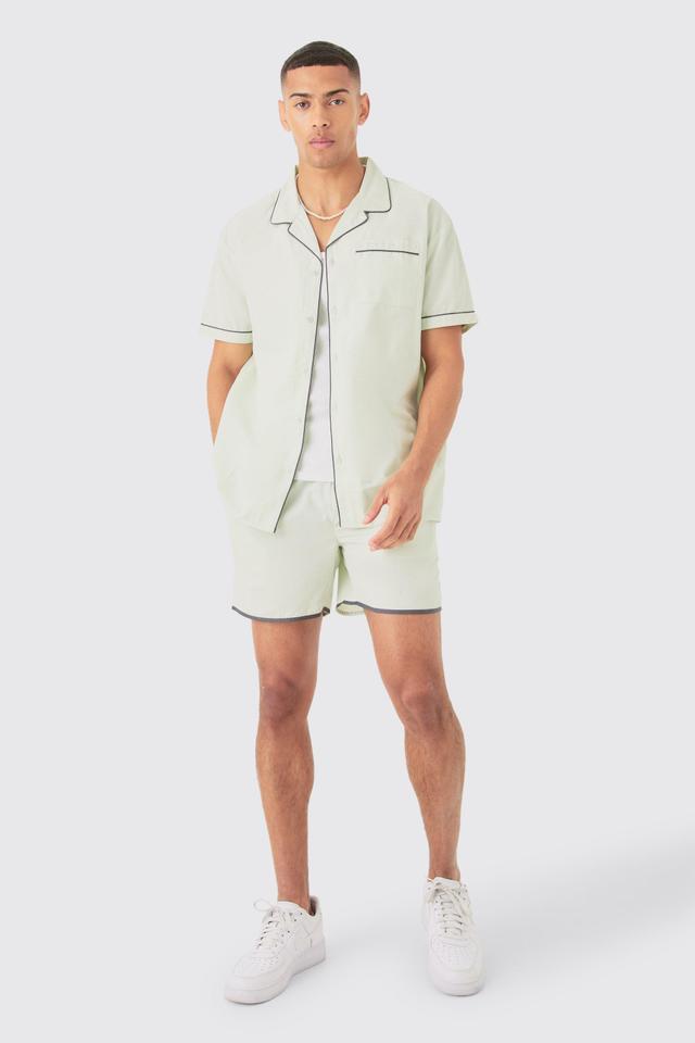 Oversized Shirt & Short Set | boohooMAN USA Product Image