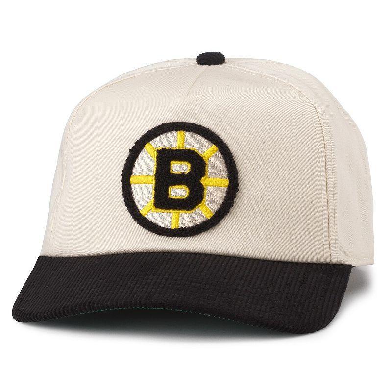 Mens American Needle /Black Boston Bruins Burnett Adjustable Hat Product Image