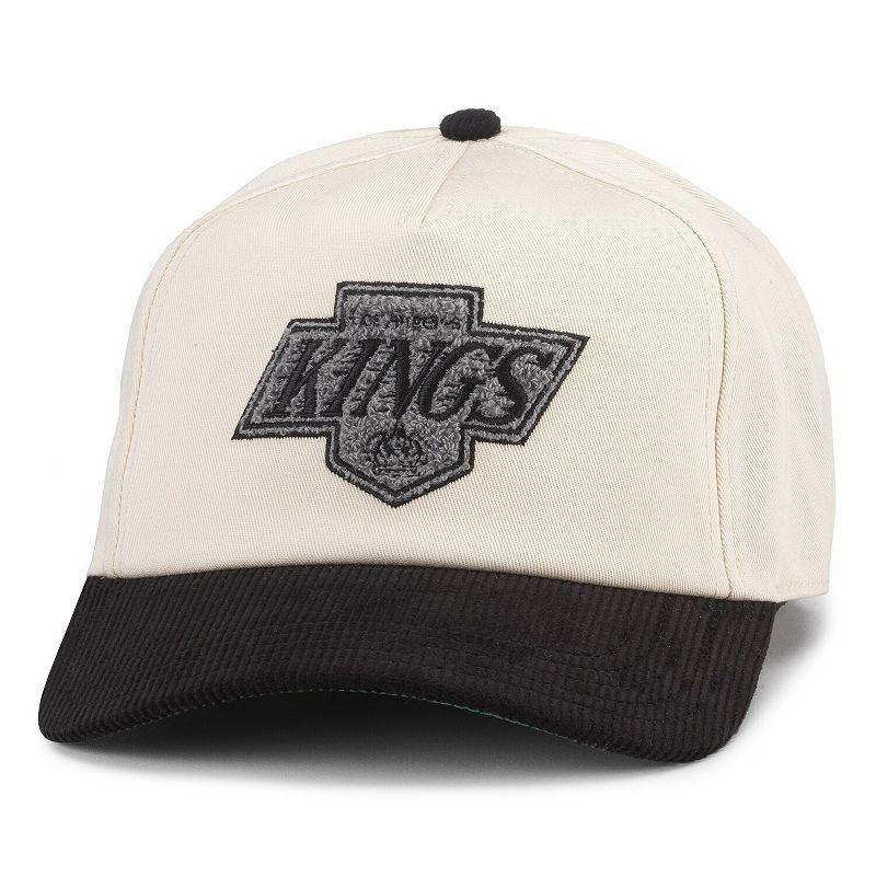 Mens American Needle White/Black Los Angeles Kings Burnett Adjustable Hat Product Image