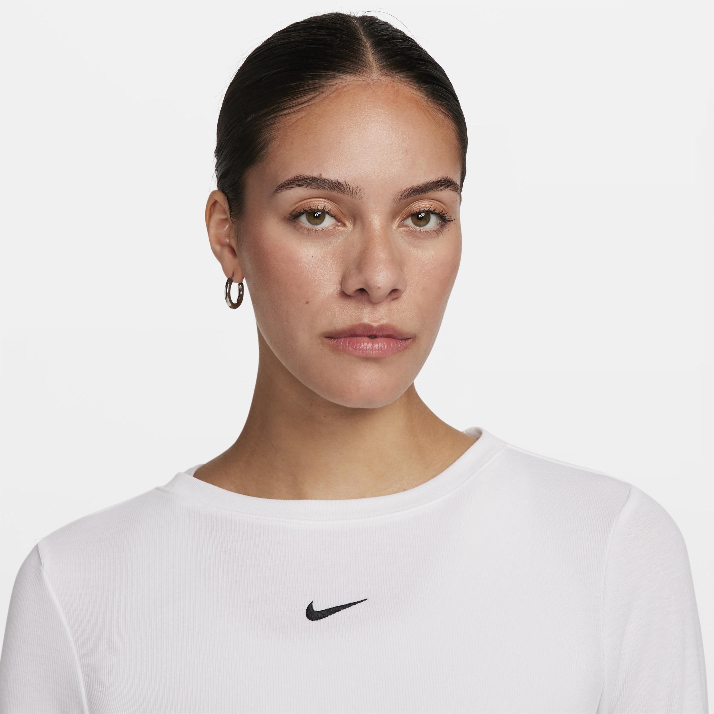 Women's Nike Sportswear Essential Ribbed Long-Sleeve Mod Crop Top Product Image