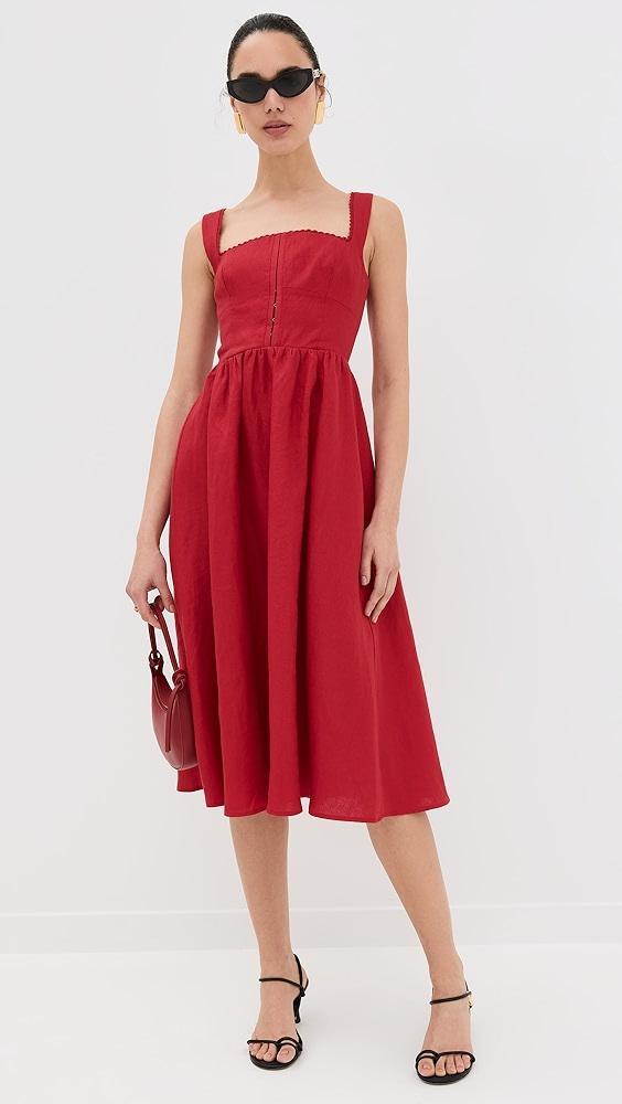 Reformation Tagliatelle Linen Dress | Shopbop Product Image