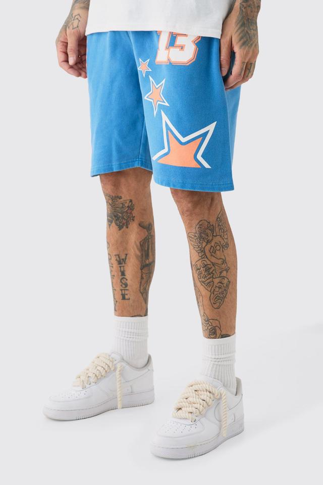 Tall Homme Turbo Shorts In Blue | boohooMAN USA Product Image