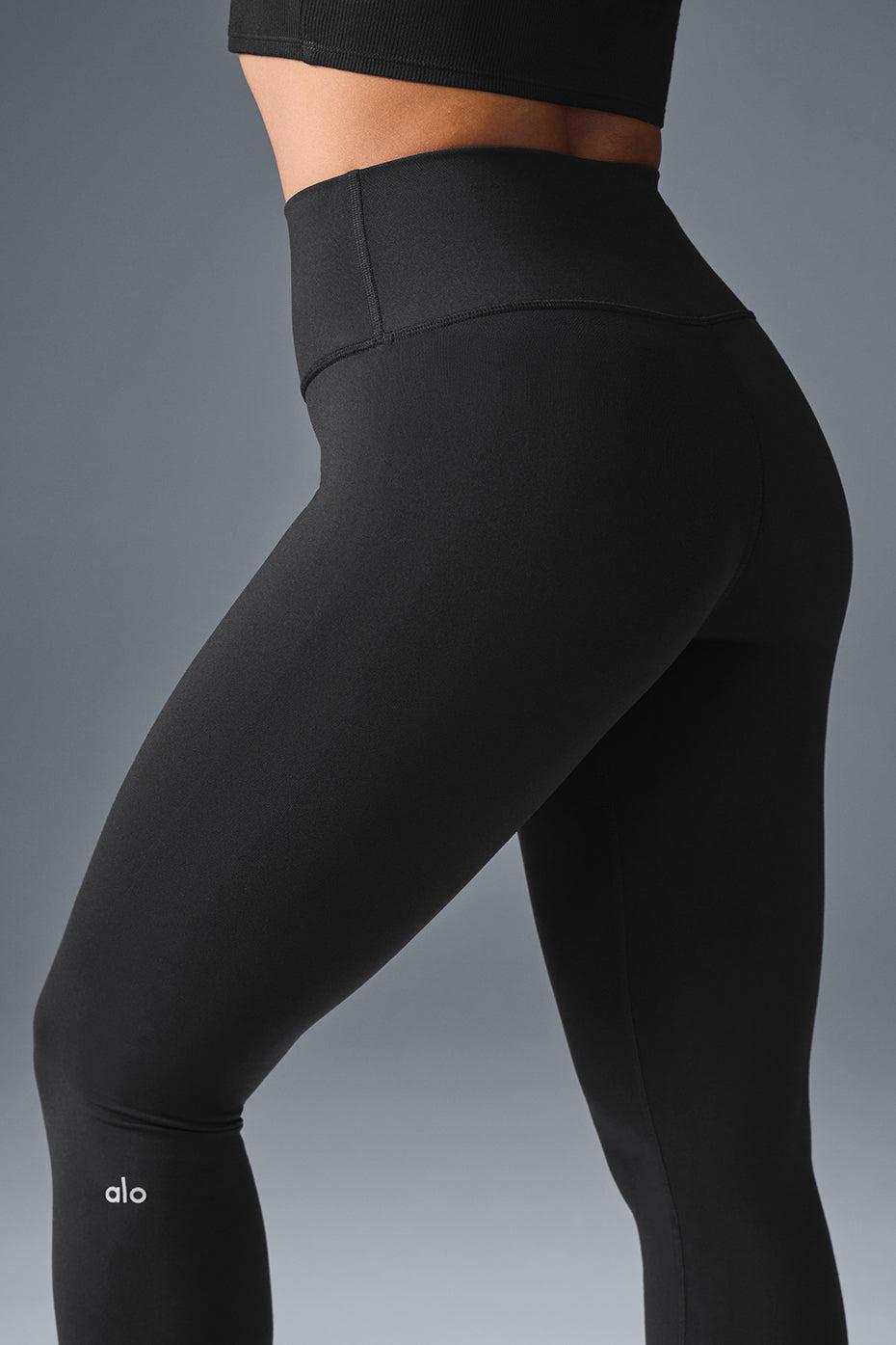 High-Waist Airbrush Legging - Black Female Product Image