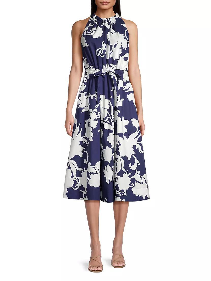 Casablanca Floral Cotton Poplin Midi-Dress Product Image