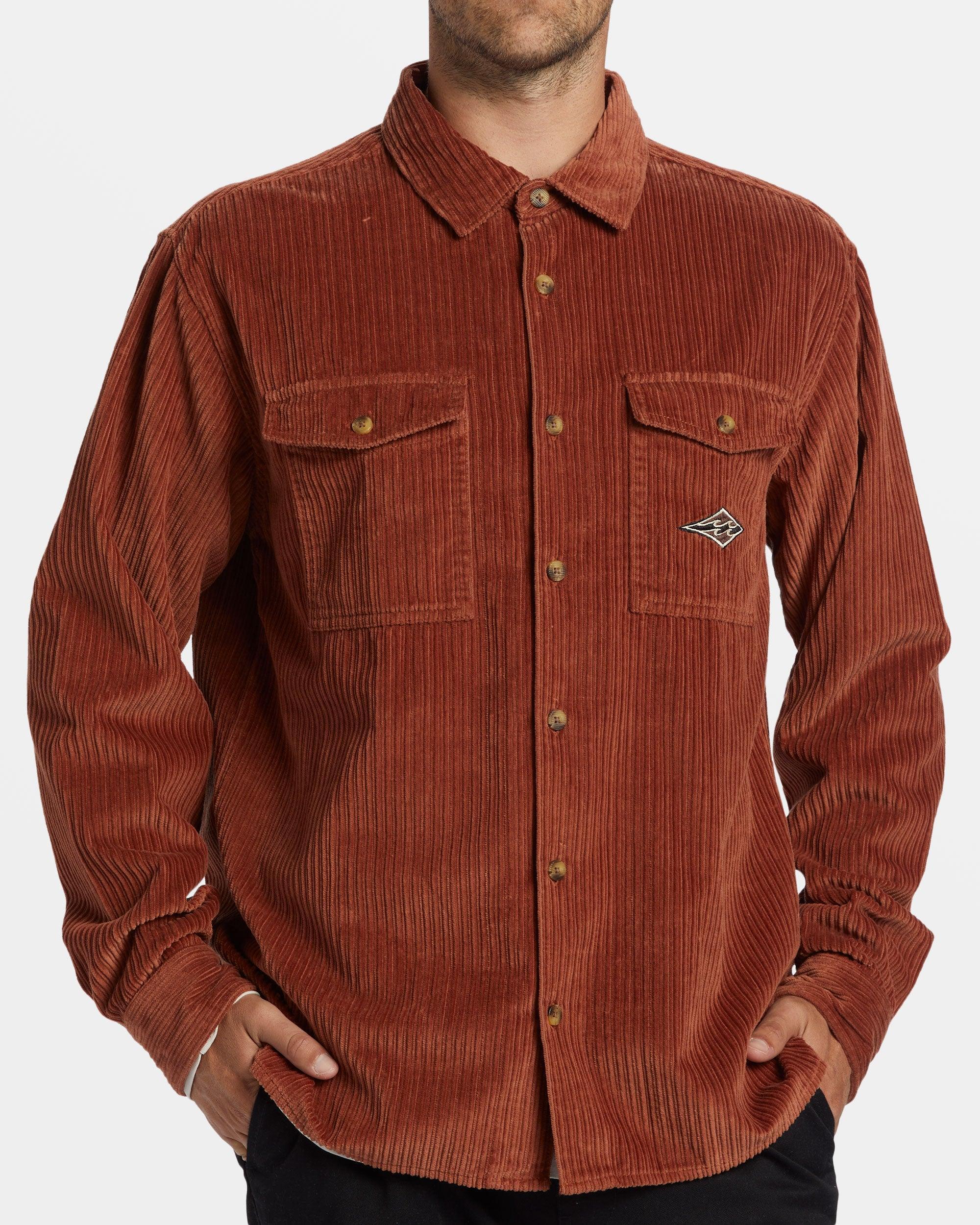 Bong Days Long Sleeve Cord Shirt - Rust Male Product Image