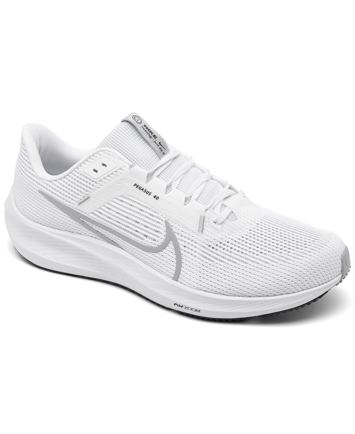 Nike Mens Nike Air Zoom Pegasus 40 - Mens Running Shoes White/Black/Gray Product Image