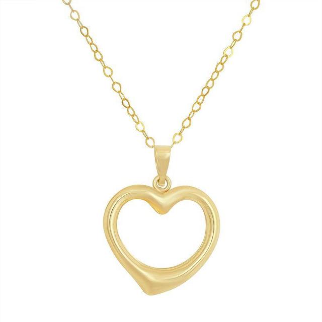 Taylor Grace 10k Gold Open Heart Pendant Necklace, Womens Product Image