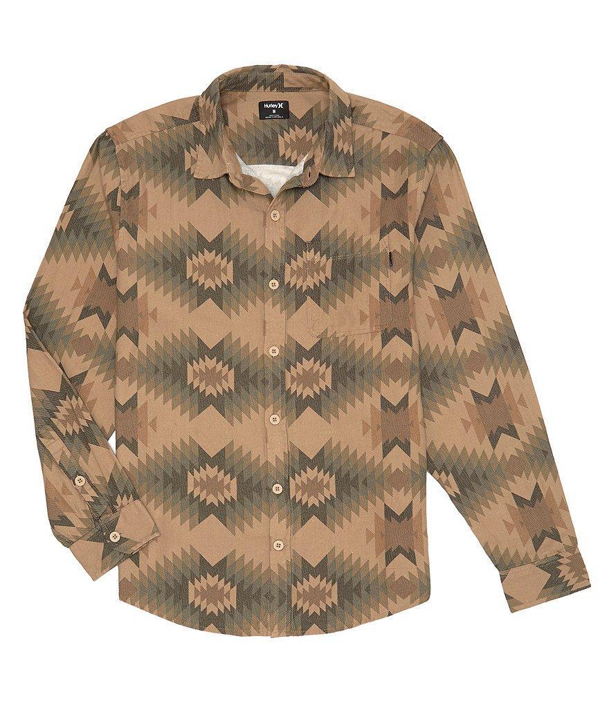 Hurley Portland Long Sleeve Patterned Organic Flannel Shirt Product Image