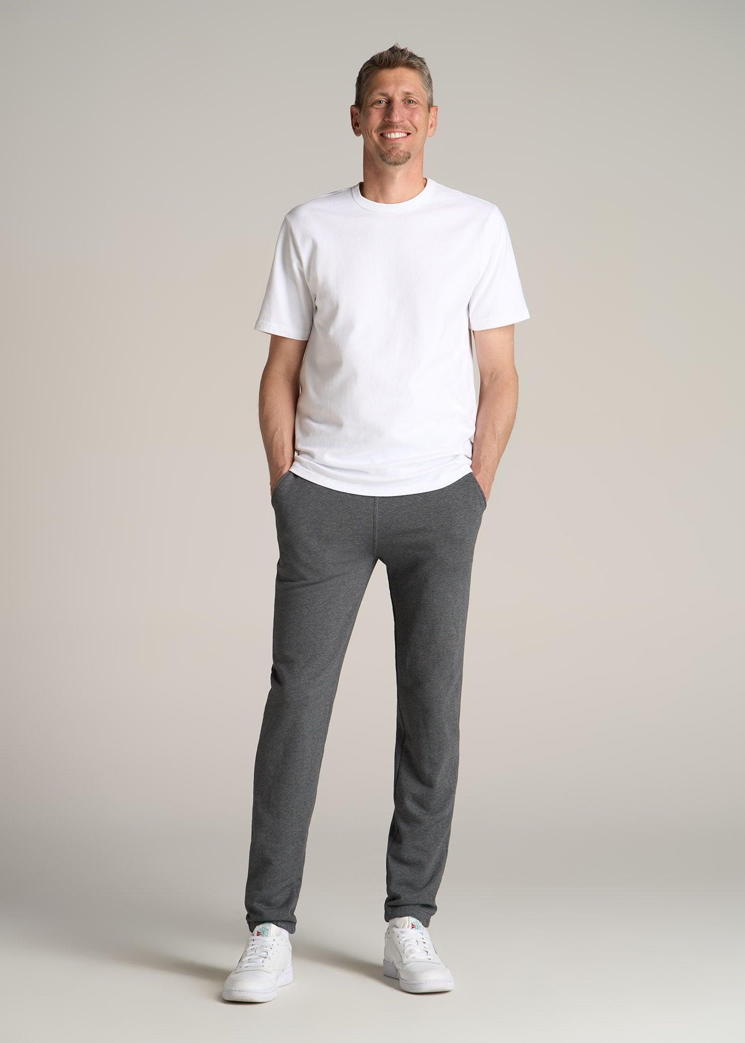 Wearever French Terry Sweatpants for Tall Men in Charcoal Mix Male Product Image