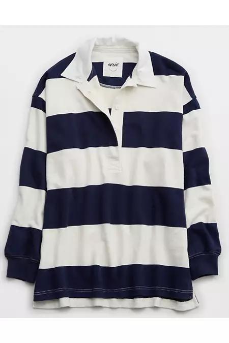 Aerie Prep Rally Rugby Sweatshirt Women's Product Image