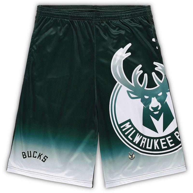 Mens Fanatics Branded Hunter Green Milwaukee Bucks Big & Tall Graphic Shorts Product Image