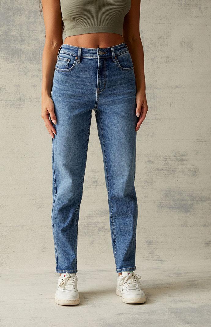 Womens Medium Blue Curve Straight Leg Jeans product image