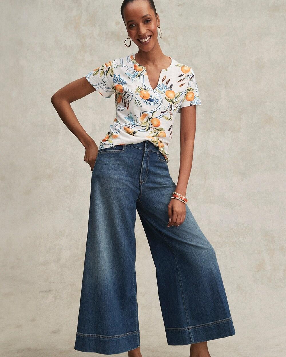 Women's Denim Trousers Culottes Product Image