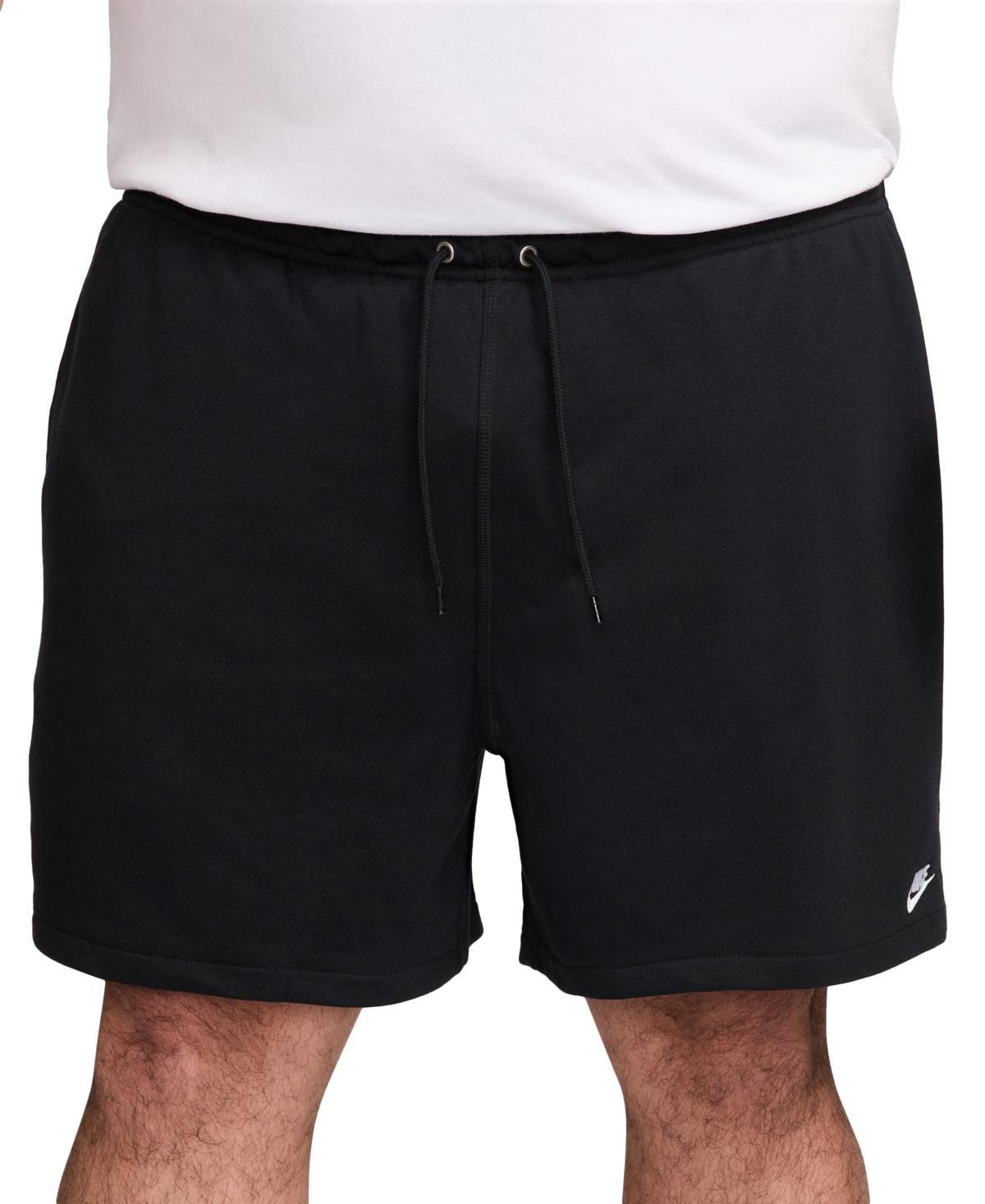 Mens Nike Club French Terry Flow Shorts Dark Gray Grey Product Image