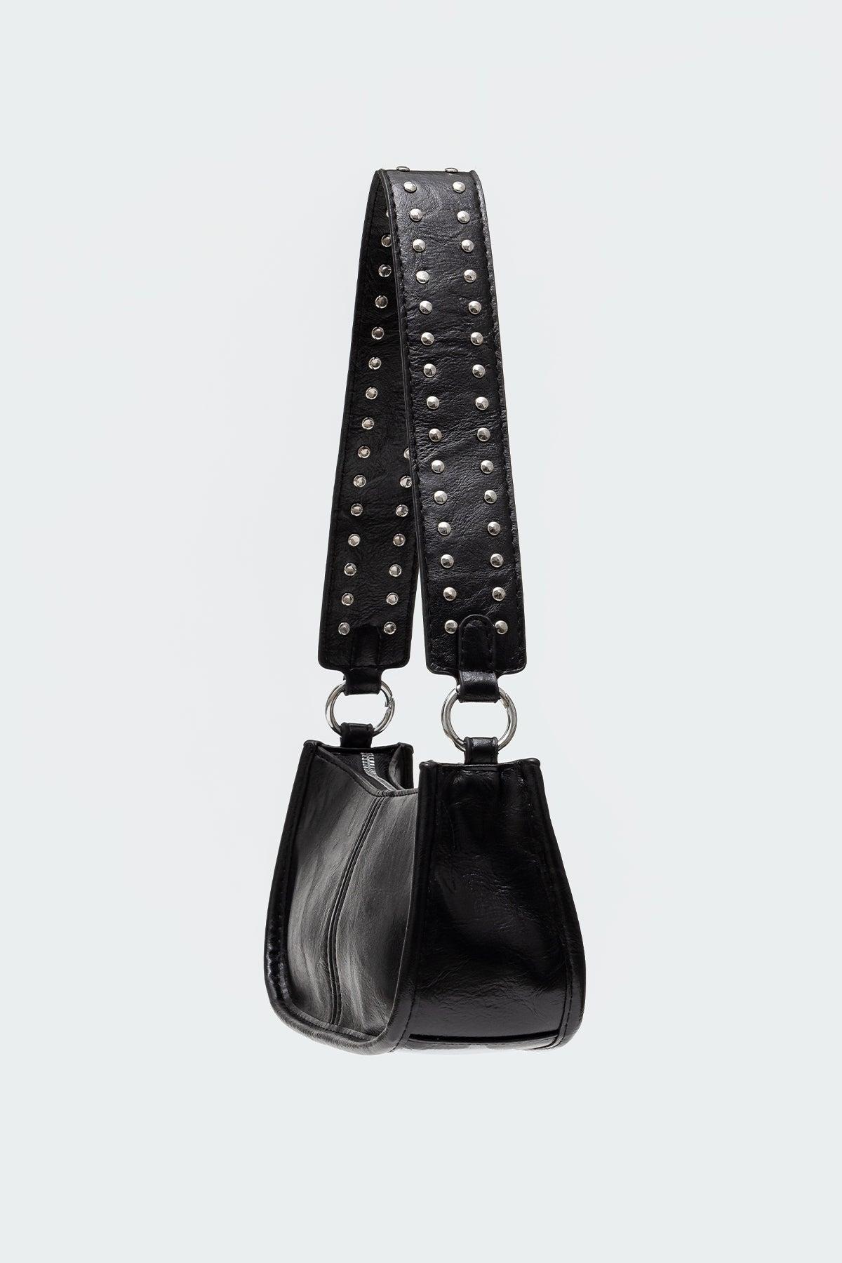 Studded Strap Faux Leather Bag Product Image