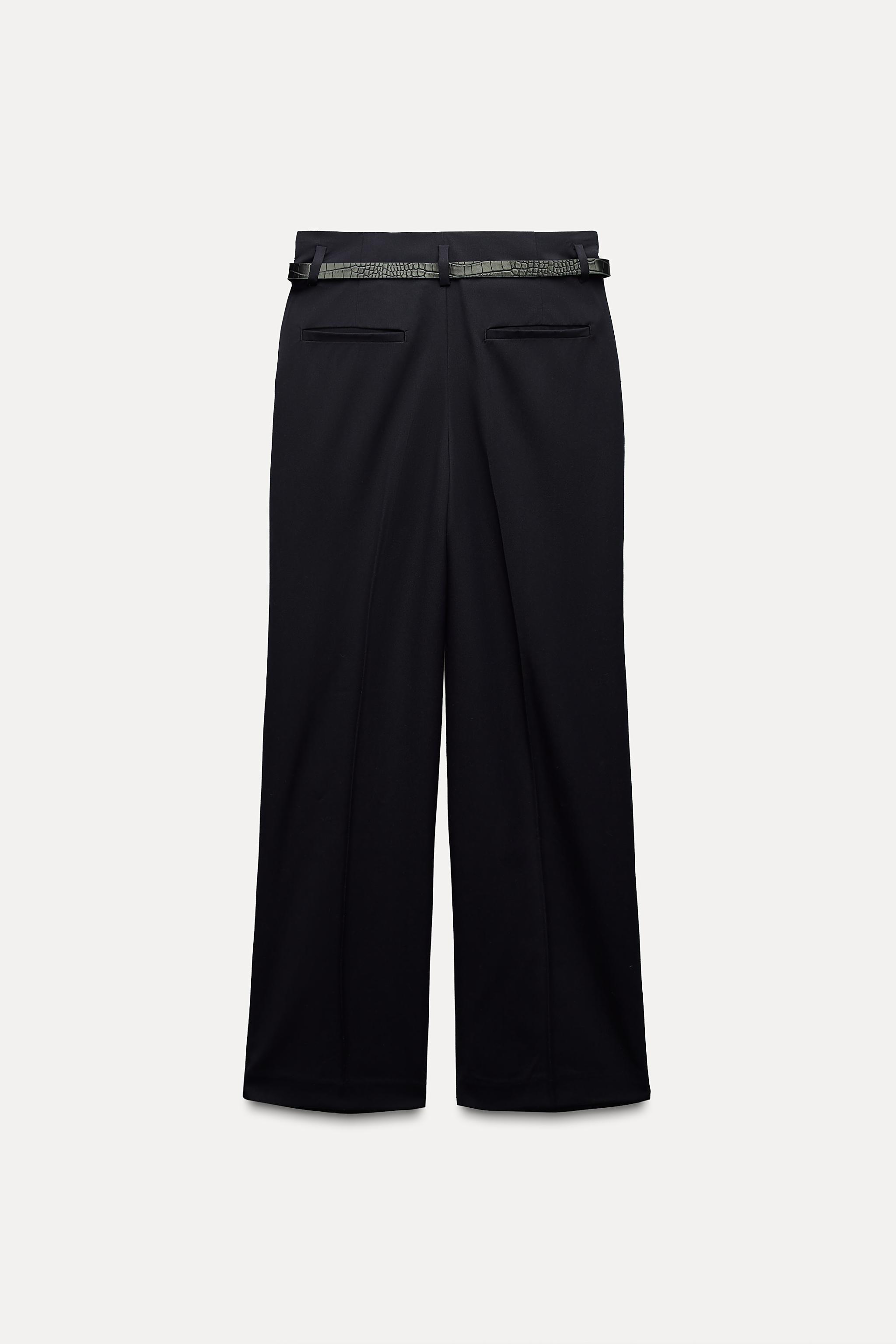 BELTED PLEATED PANTS Product Image