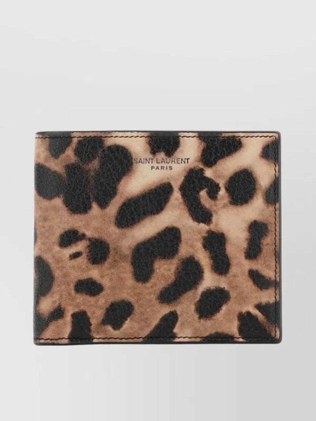 Animal Print Leather Bi-fold Wallet Product Image