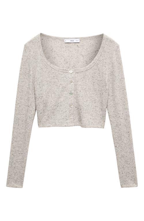 Mango Womens Knitted Cropped Cardigan Product Image