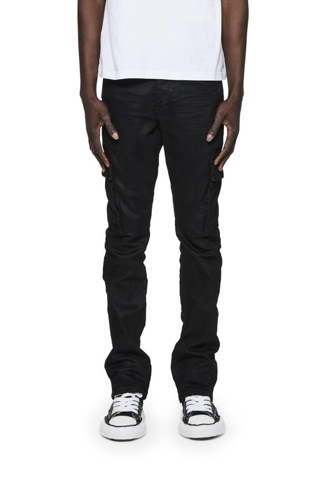 P004 Black Flare Cargos Male Product Image