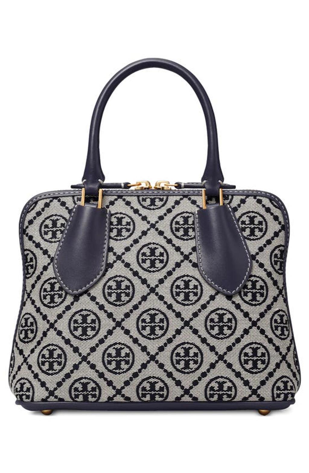 TORY BURCH Mini T Monogram Jacquard Swing Crossbody Bag In Navy Product Image