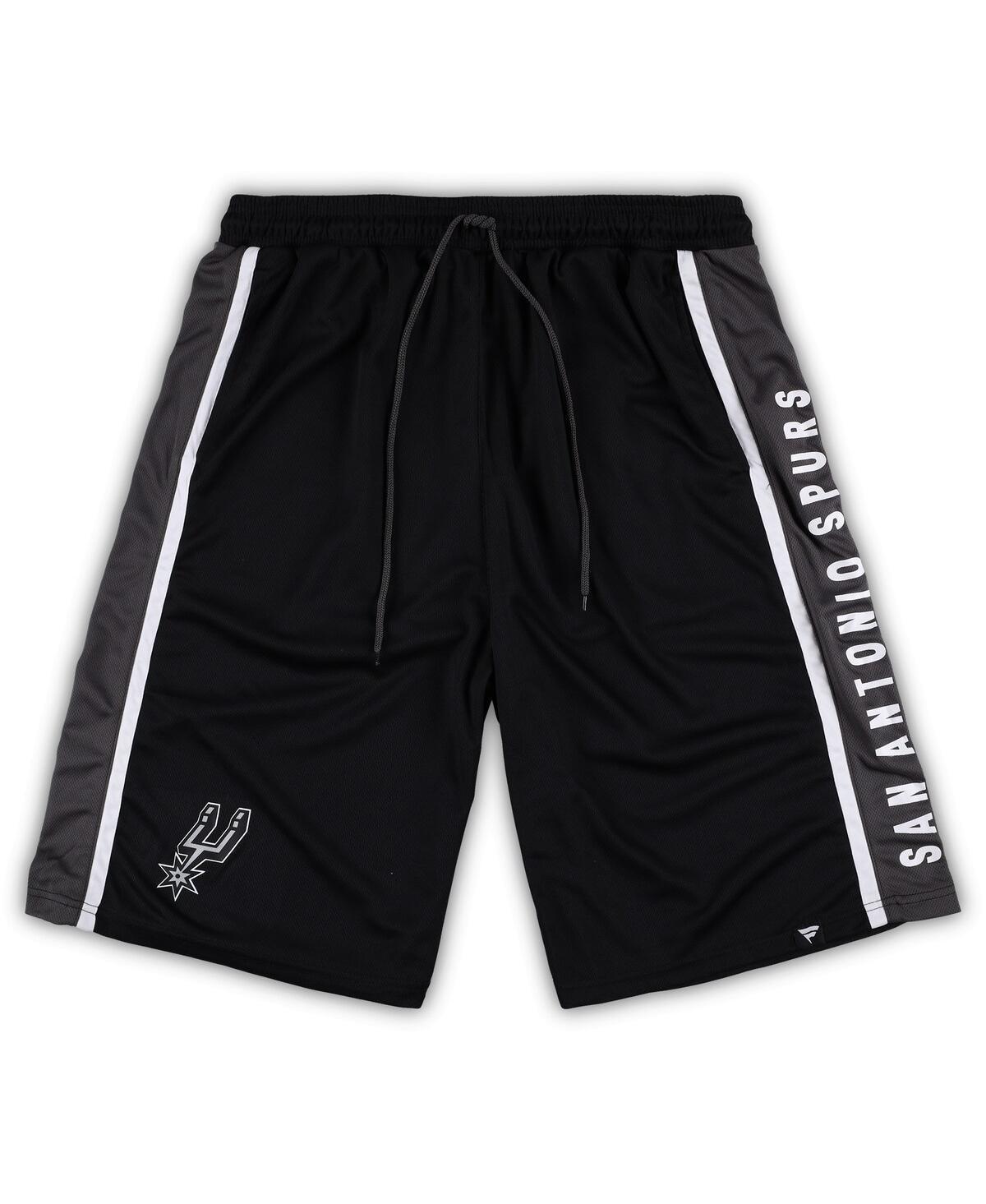 Mens Fanatics Branded San Antonio Spurs Big & Tall Referee Iconic Mesh Shorts Product Image