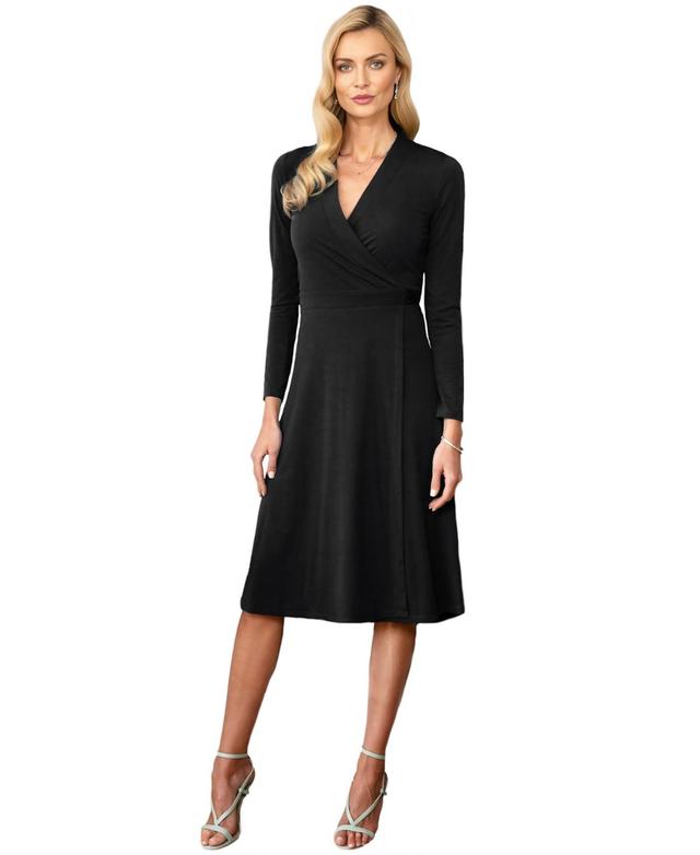 Hotsquash London Womens Long Sleeve Wrap Dress Product Image