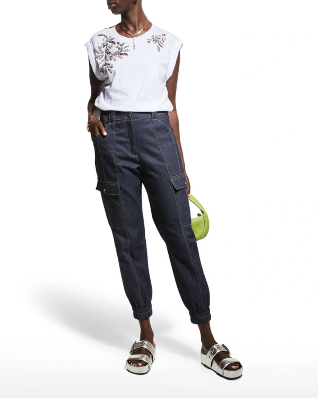 Cinq a Sept Kelly Denim Cargo Pants Product Image