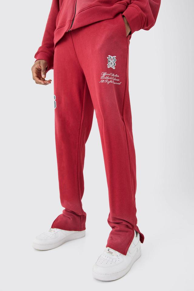 Tall Loopback Side Split Wash Jogger | boohooMAN USA Product Image