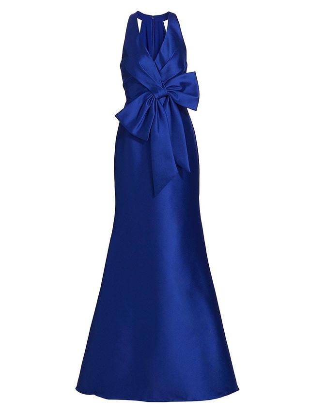 Womens Satin Mikado Bow Mermaid Gown Product Image