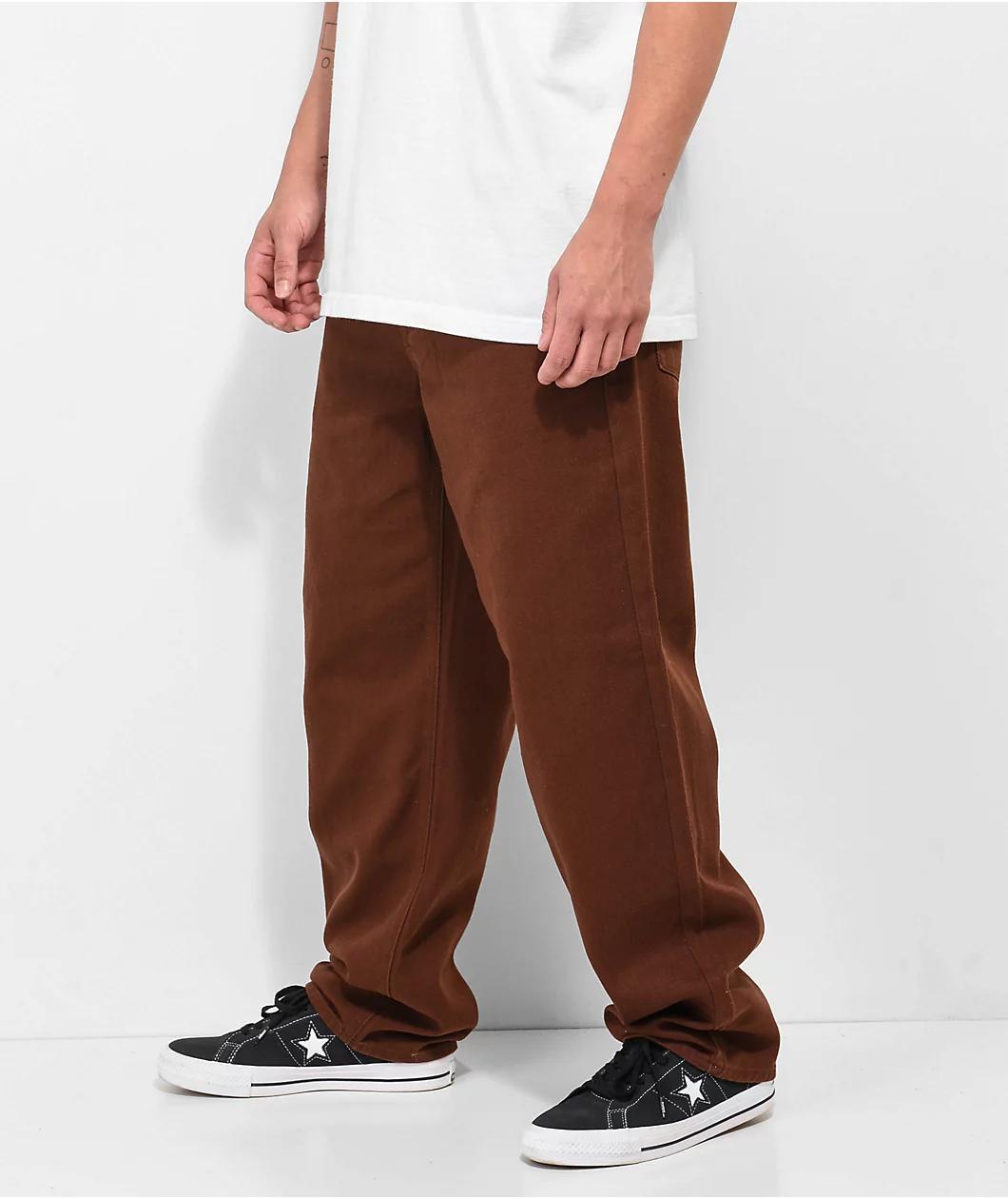 Empyre Loose Fit Brown Skate Jeans Product Image