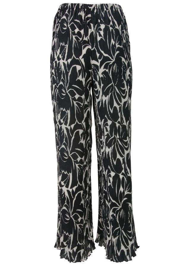 Plisse Wide Leg Pants - Woodcut Botanical Product Image