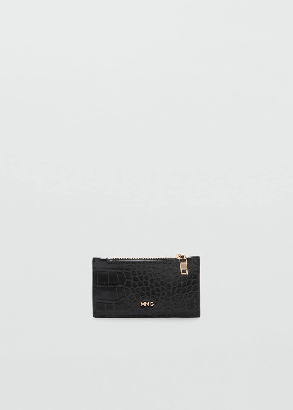 MANGO - Crocodileeffect cardholder - One size - Women Product Image