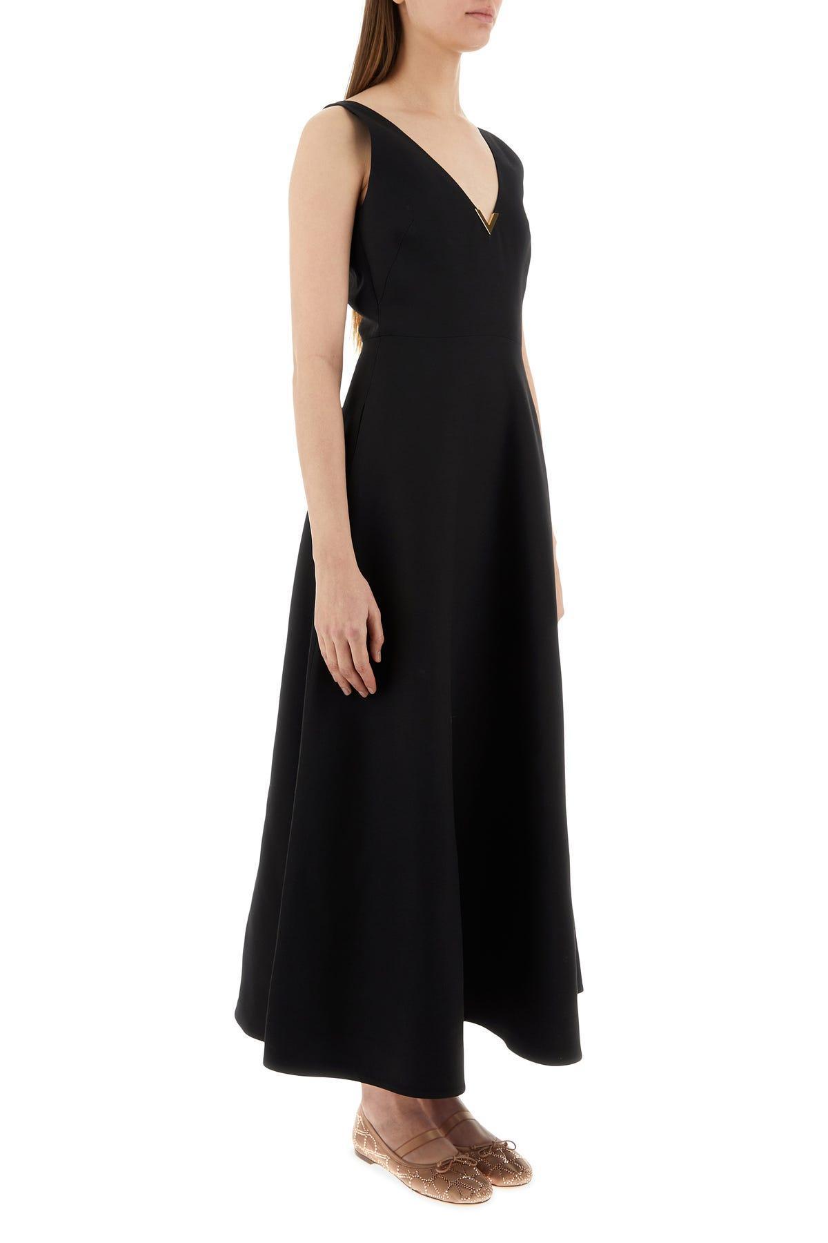 Crepe Couture Midi Dress In Black Product Image