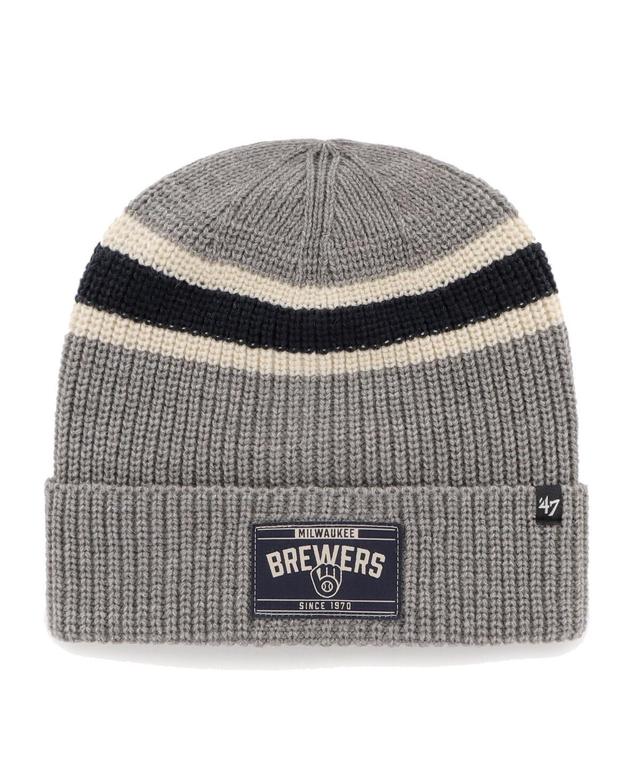 Mens 47 Graphite Milwaukee Brewers PenobscotCuffed Knit Hat Product Image