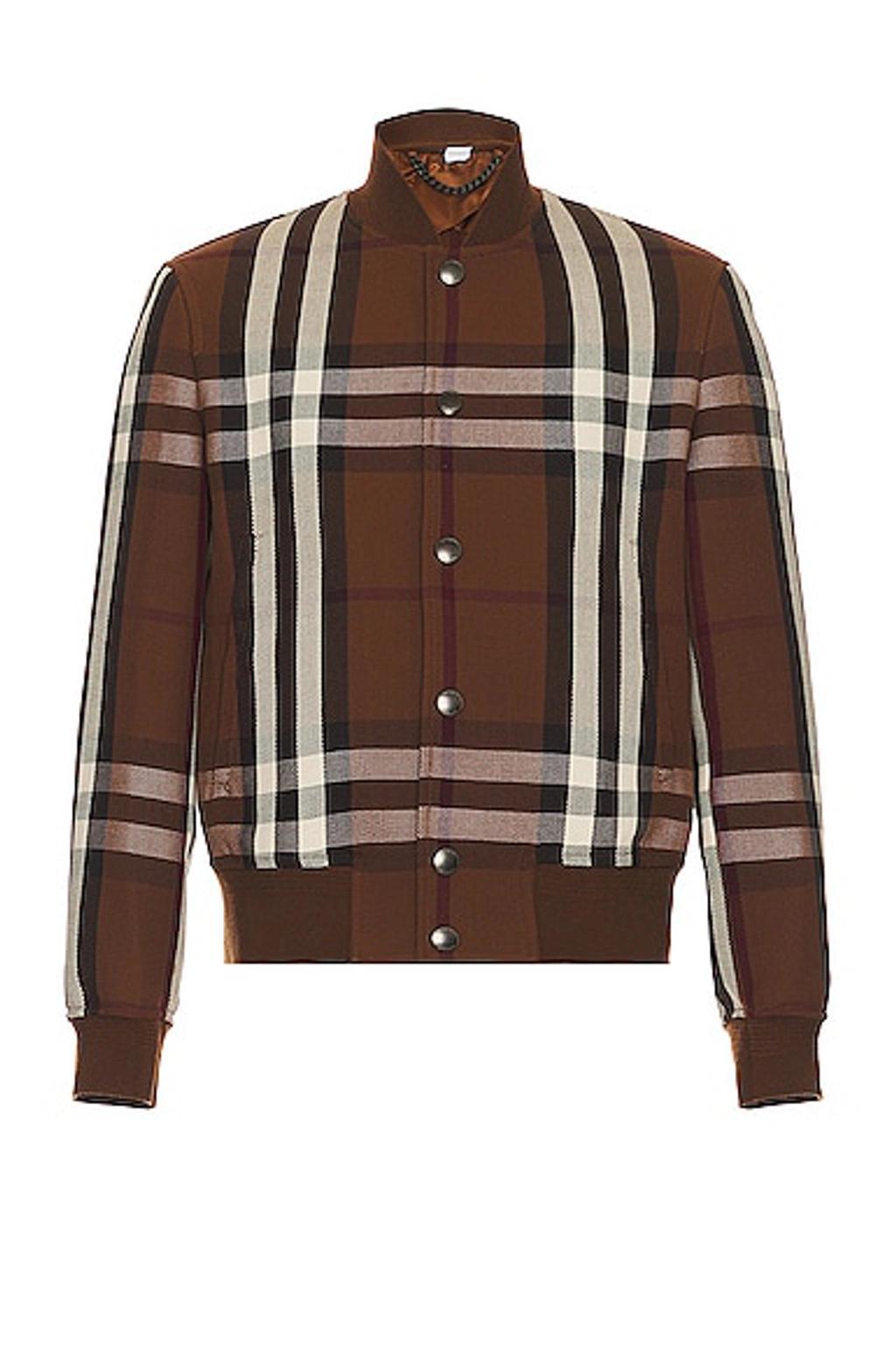 Landon Bomber Jacket In Dark Birch Brown Chk Product Image