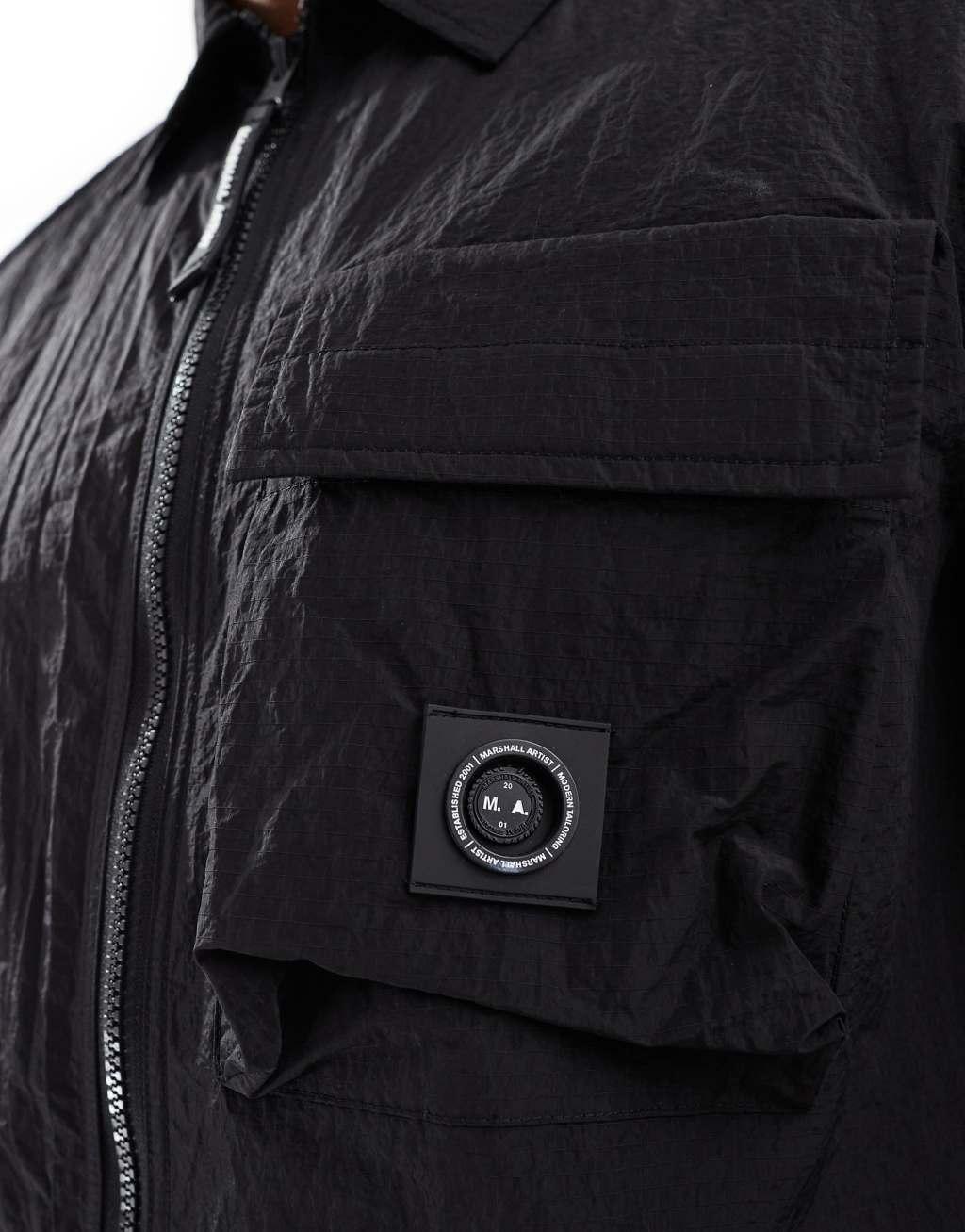 Marshall Artist Nevado overshirt in black  Product Image