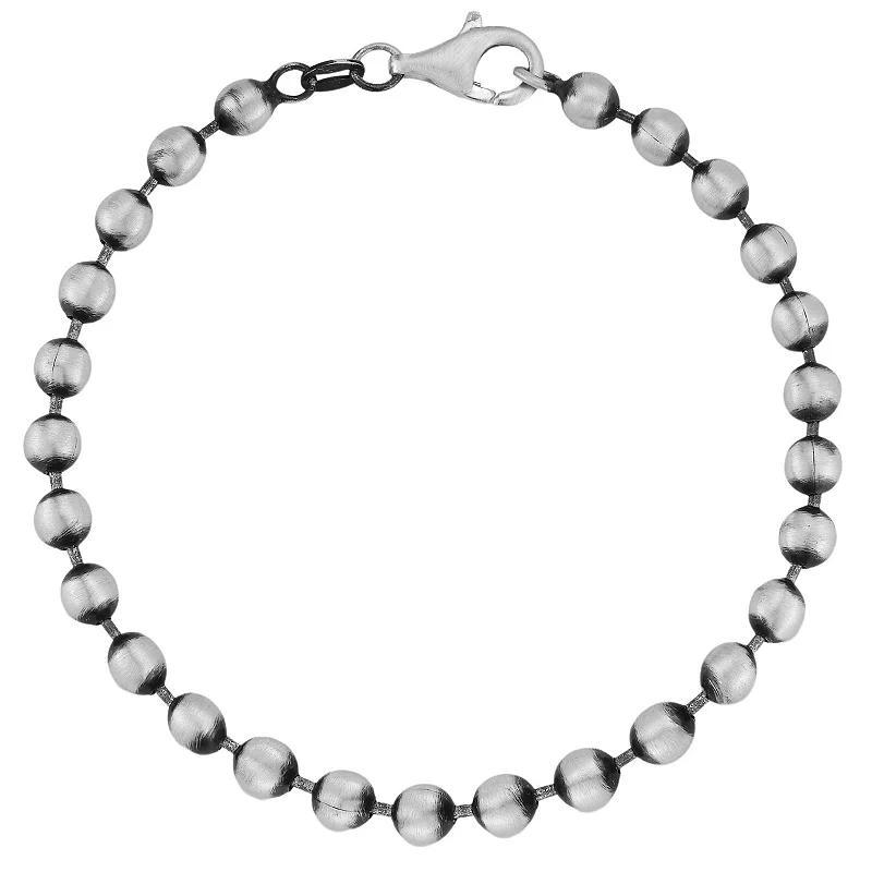 Milanesi And Co Mens Sterling Silver Oxidized Ball Chain Bracelet Product Image