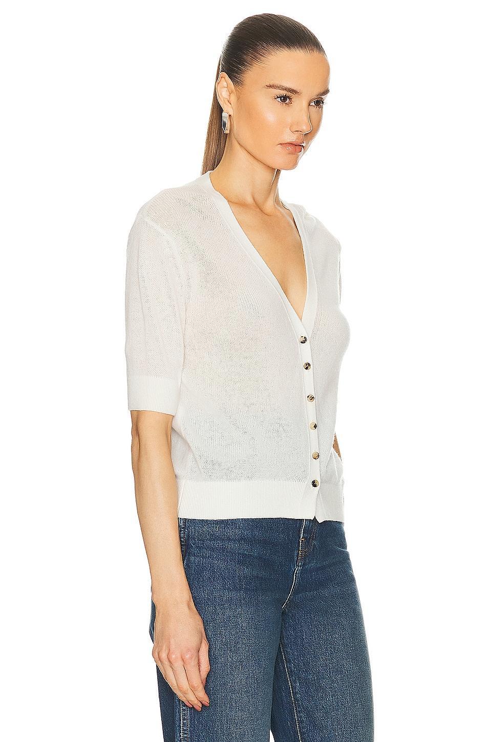 KHAITE Dianna Cardigan in Olive Product Image