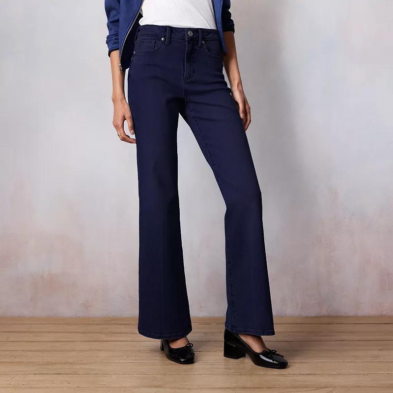 Womens LC Lauren Conrad Curvy Super High Rise Flare Jeans Product Image