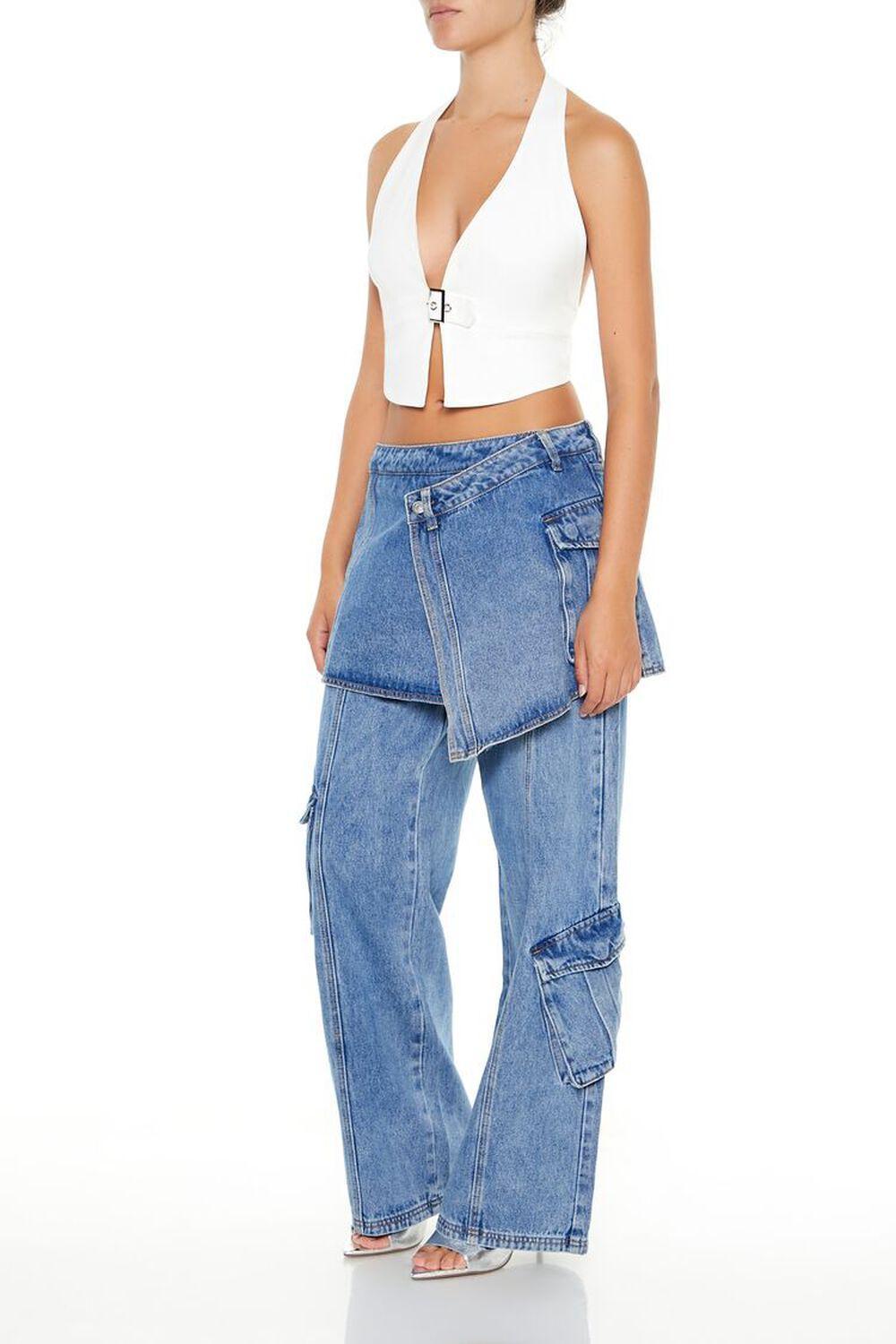 Combo Skort Cargo Jeans | Forever 21 Product Image