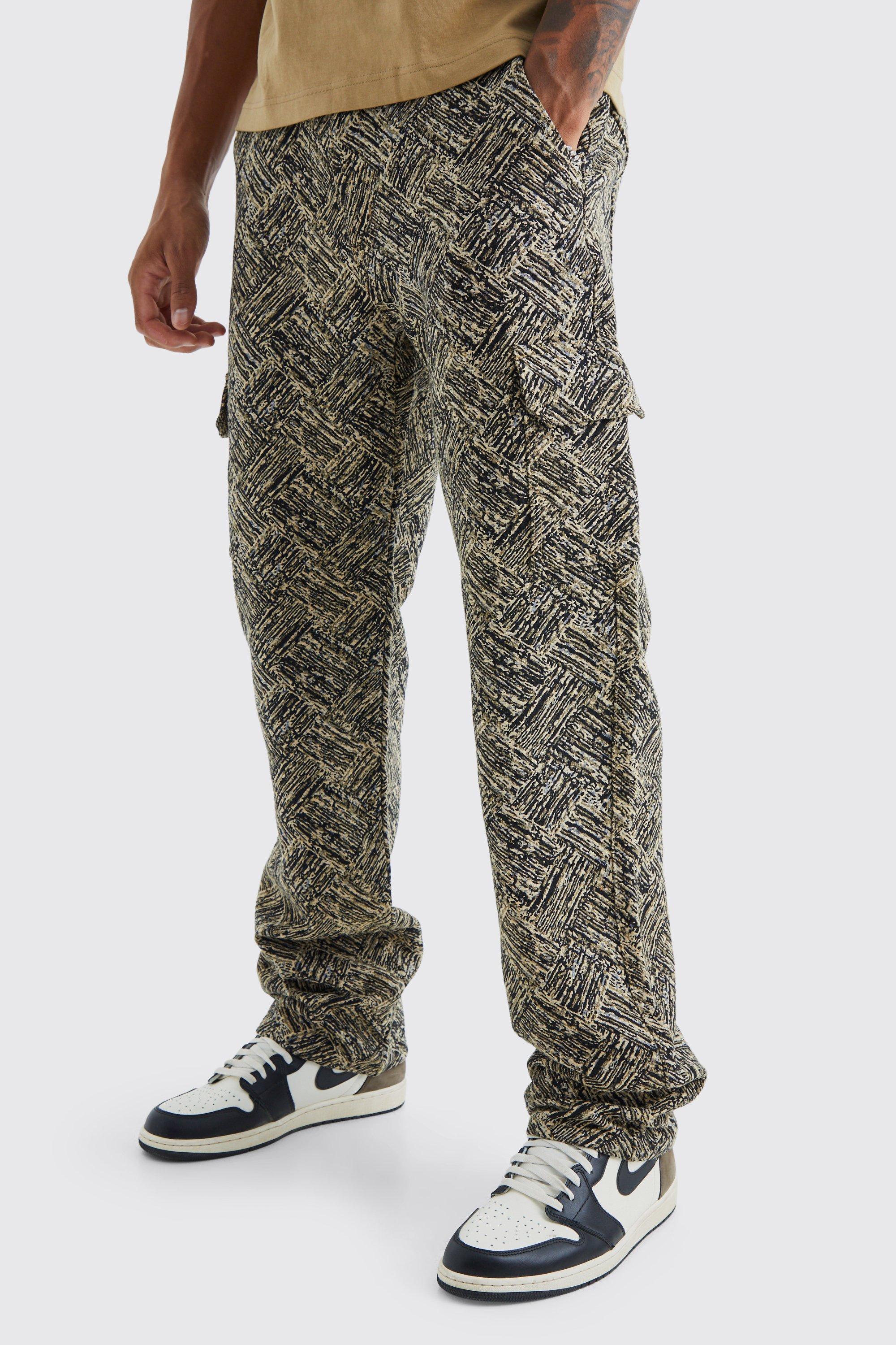 Tall Relaxed Fit Tapestry Pants | boohooMAN USA Product Image