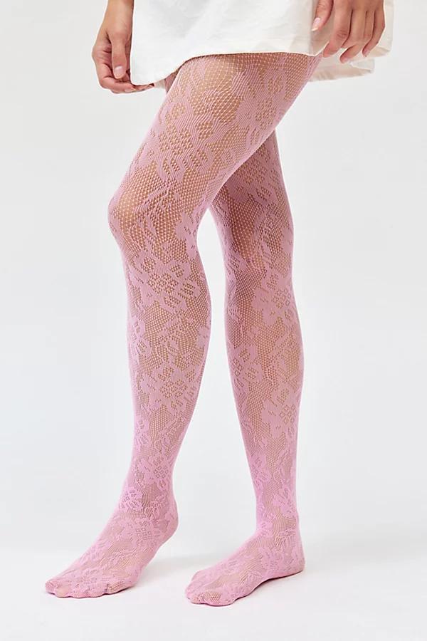 Ella Lace Tights Womens at Urban Outfitters Product Image