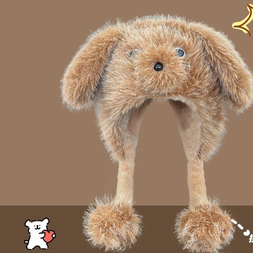 Faux Fur Pom Pom Dog Trapper Hat product image