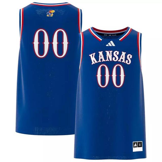 Mens adidas #00 Royal Kansas Jayhawks Swingman Jersey Product Image