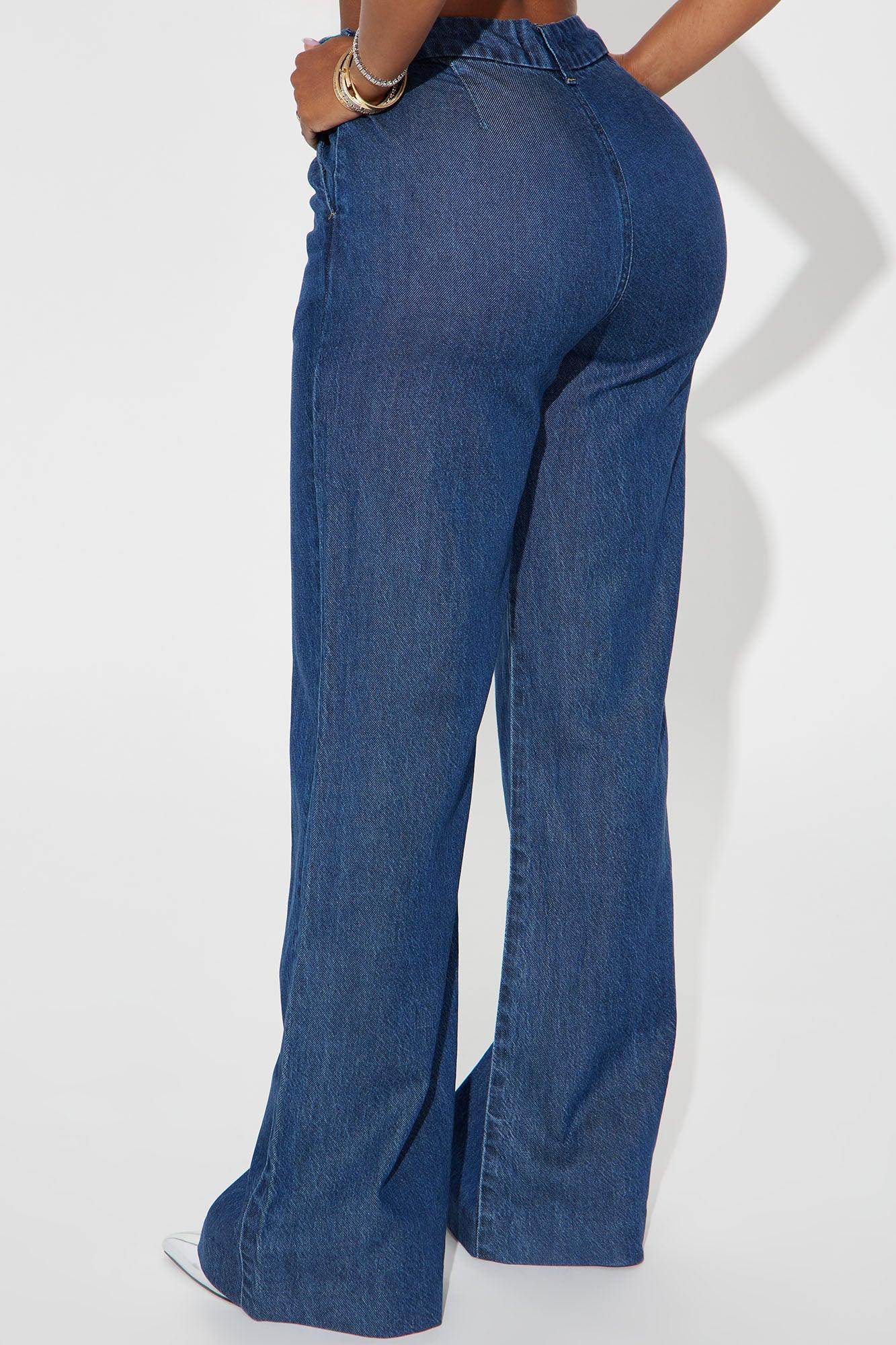 Can't Get Me Trouser Jeans - Dark Wash Product Image