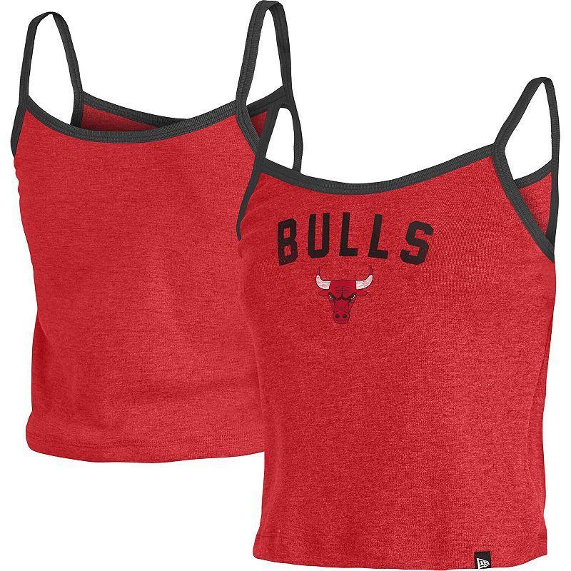 Womens New Era Red Chicago Bulls Spaghetti Strap Tank Top Product Image