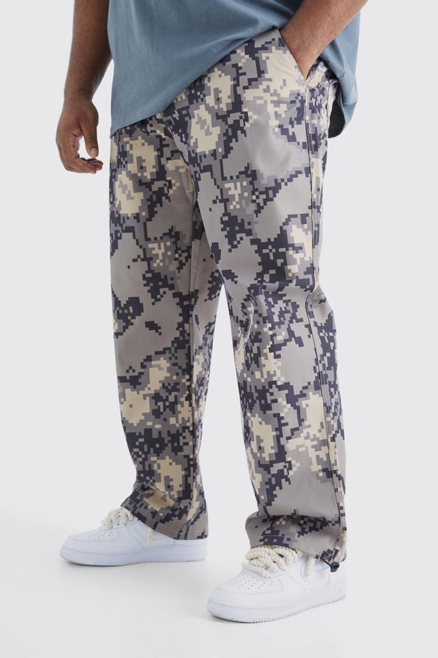 Plus Relaxed Pixelated Camo Pants | boohooMAN USA Product Image