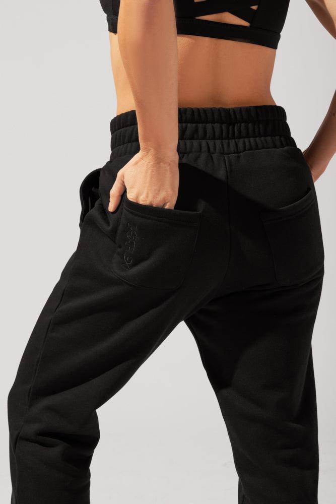 Cloud Rollover Sweatpant - Black Product Image