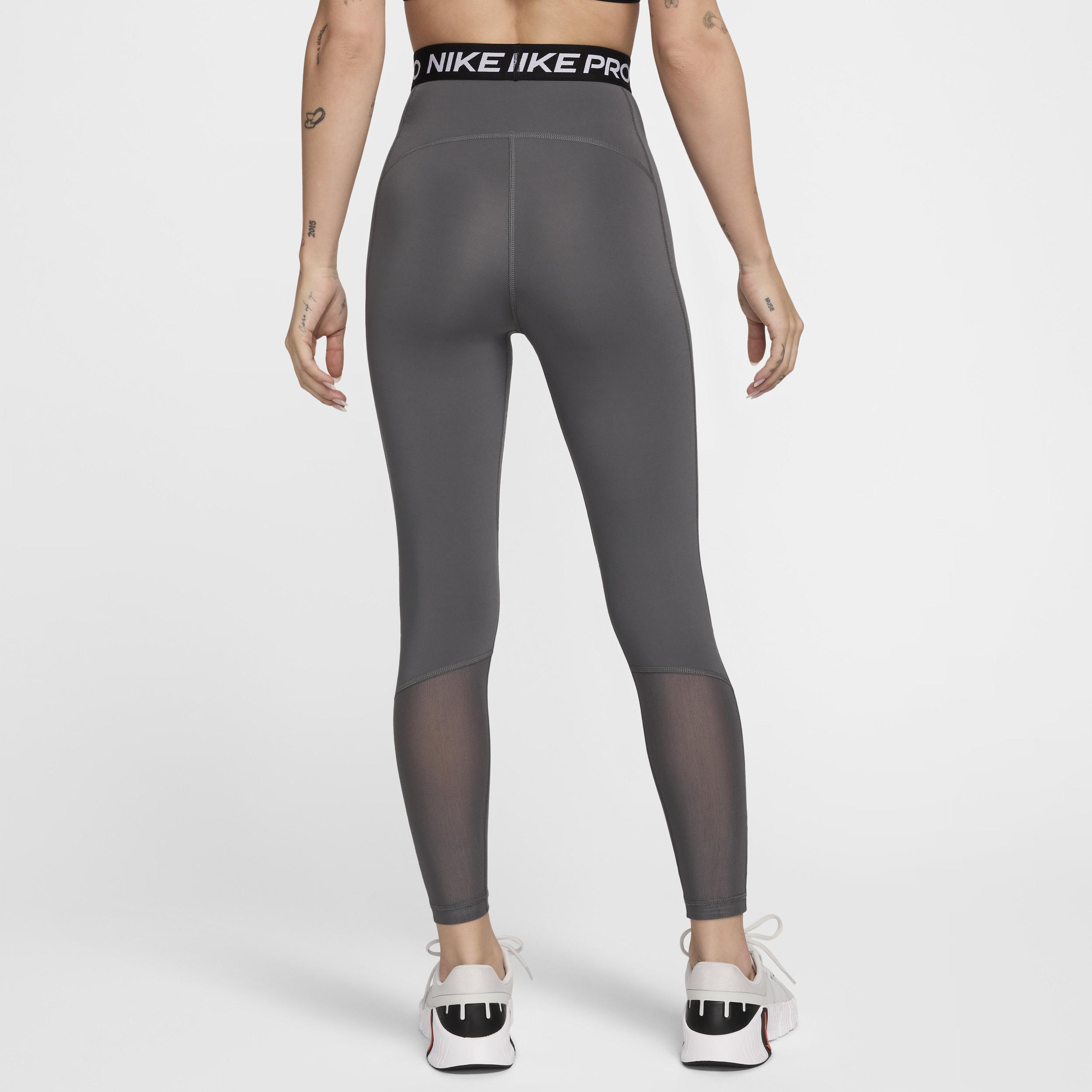 Women's Nike Pro High-Waisted 7/8 Mesh-Paneled Leggings Product Image